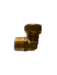 Raccord coudé en laiton pour radiateur "MT" 1/2" x 15