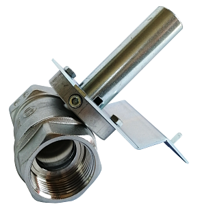 Robinet à boisseau sphérique Giacomini R250 DN 40 avec adaptateur pour Belimo SF, SM-A - version SF