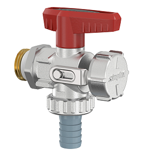Robinet de vidange Flamco KFE-KH 1/2" coudé avec raccord pour tuyau (F10671)