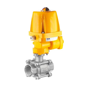 Vanne à boisseau sphérique 2 voies en inox TORK DN 32 avec servomoteur 230 V On/Off