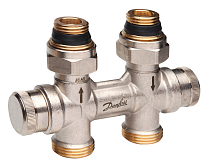 Raccord double pour radiateur Danfoss RLV-KDV DN 15 droit (013G7870)