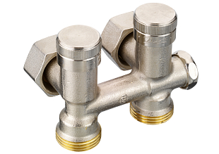 Raccord double pour radiateur Danfoss RLV-K DN 15 coudé (003L0282)