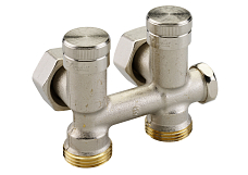 Raccord double pour radiateur Danfoss RLV-K DN 20 coudé (003L0283)