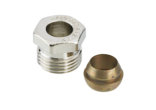 Raccord à compression Danfoss pour tubes en acier et en cuivre G 1/2" (013G4112)
