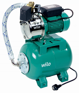Station de pompage domestique auto-amorçante avec réservoir à vessie Wilo HWJ 202 EM 50l (2549382)