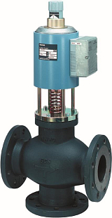 Vanne à bride magnétique Siemens M3P100FY, 120°C, 24 VAC
