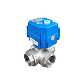 Vanne combinée rotative à trois voies Tork DN 20 avec actionneur électrique 12 VAC/DC