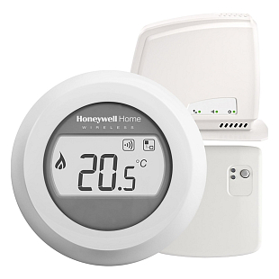 Thermostat d'ambiance sans fil monozone ROUND Honeywell Y87RFC2074, ensemble thermostat, relais, passerelle