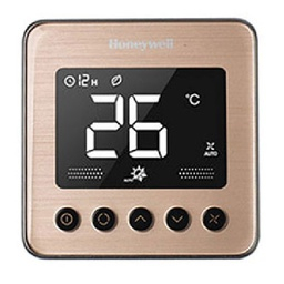 Thermostat numérique Honeywell TF428KN-RSS_U doré brossé, pour ventilo-convecteur