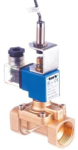 Électrovanne pour l'eau avec contact auxiliaire TORK T-KCV102 DN10, 24 VAC