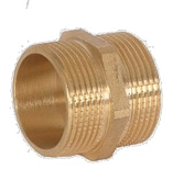 Double nipple en laiton filetage cylindrique 600.57, DN15 (600.57.1/2)