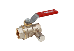Vanne à bille avec poignée à levier GIACOMINI R910S, filetage intérieur/intérieur, 3/4" – 1/4" (R910SX004)