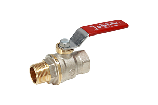 Robinet à boisseau sphérique avec poignée à levier GIACOMINI R914L, filetage intérieur/extérieur, 3/8" (R914LX022)