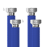 Kit de raccordement Merabell AQUA FLEXI pour pompes domestiques G1" - G1" 2 tuyaux longueur 30-60 cm