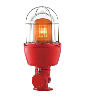 SIRENA Maják signální blikající - EX 080 LA L H _ 24 V; DC; oranžová; Barva základny: červená; Halogen; IP66