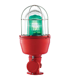 SIRENA Maják signální blikající - EX 080 LA L H _ 24 V; AC; zelená; Barva základny: červená; Halogen; IP66