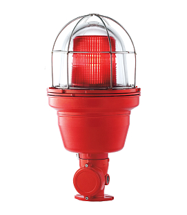 SIRENA Maják zábleskový - EX 0100 STF (ATEX EX-D) _ 12/24 V; DC; 15 J; M25*1,5; červená; Barva základny: červená; IP66