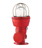 SIRENA Svítidlo signální - EX 050 OVO SMD (ATEX EX-D) _ 12/24 V; ACDC; M25*1,5; čirá; Barva základny: červená; Základna plochá; IP66