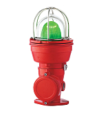 SIRENA Svítidlo signální - EX 050 OVO SMD (ATEX EX-D) _ 90/240 V; AC; M25*1,5; zelená; Barva základny: červená; Základna plochá; IP66